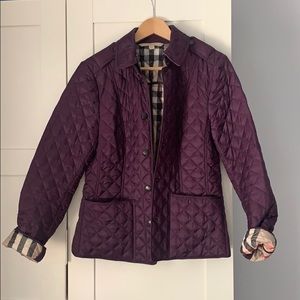 purple burberry jacket